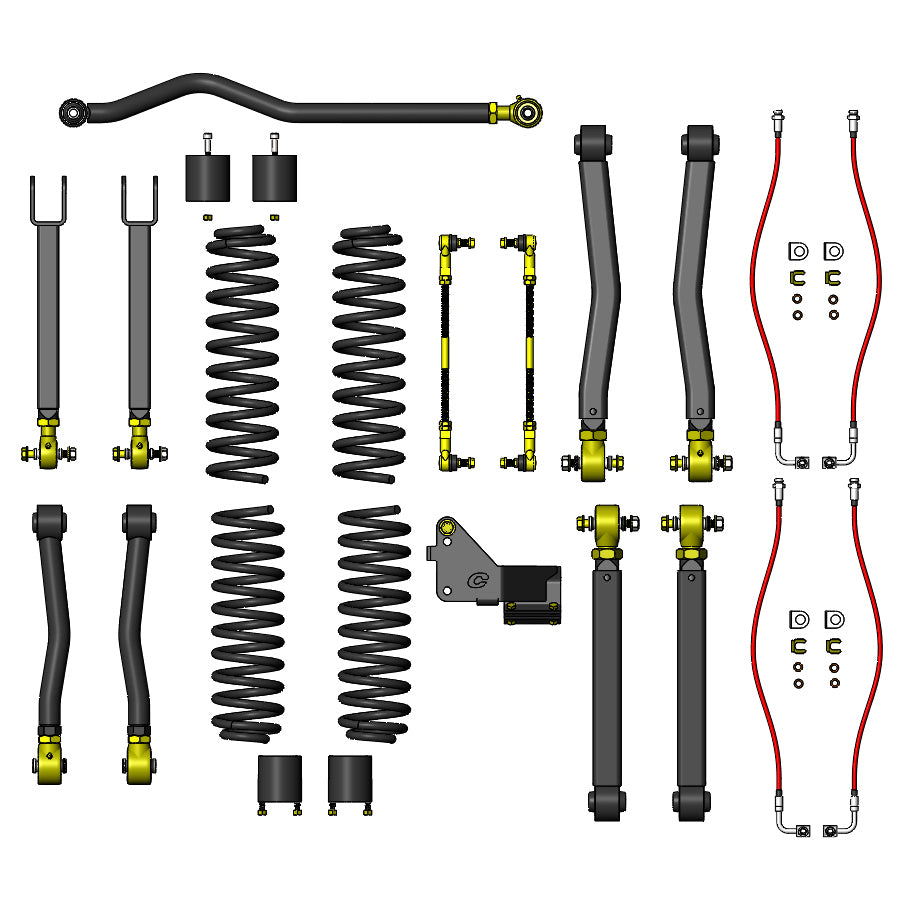 Clayton Off Road Lift Kits Jeep Wrangler 4.5 Inch Premium Lift Kit 07-18 JK Clayton Off Road - COR-2908050