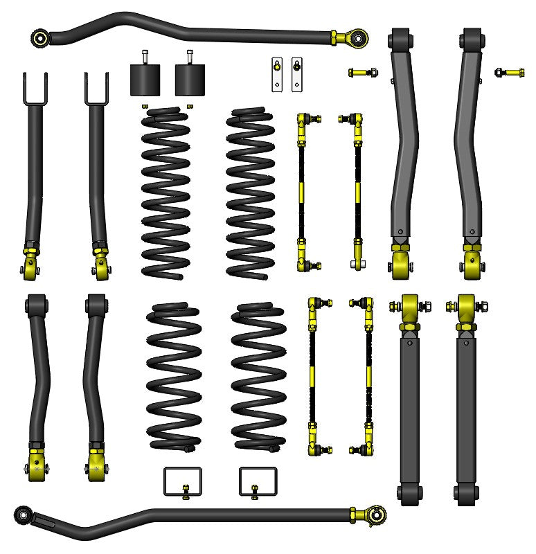 Clayton Off Road Lift Kits Jeep Wrangler Diesel 3.5 Inch Premium Lift Kit For 18+ Wranger JL Clayton Offroad - COR-2909135