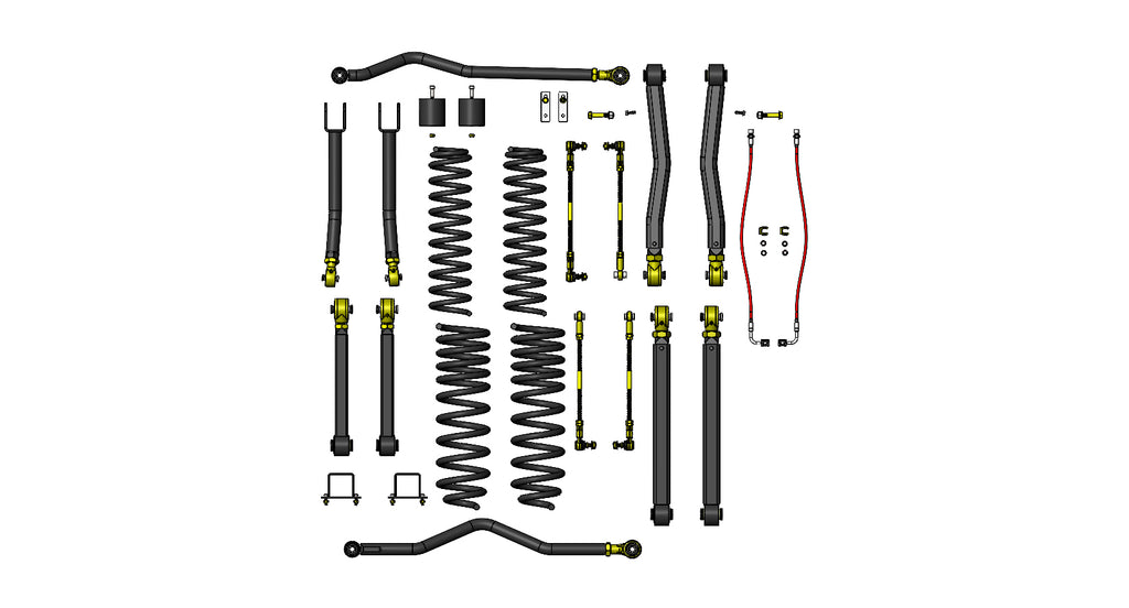 Clayton Off Road Lift Kits Jeep Gladiator 3.5 Inch Premium Lift Kit 2020+ JT Clayton Off Road - COR-2910035