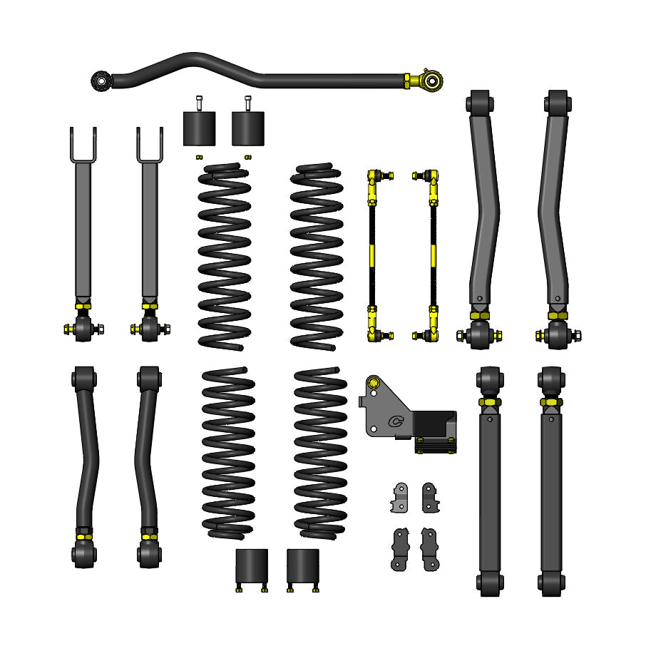 Clayton Off Road Lift Kits Jeep Wrangler 2.5 Inch Overland Plus Lift Kit 07-18 JK Clayton Off Road - COR-3008025