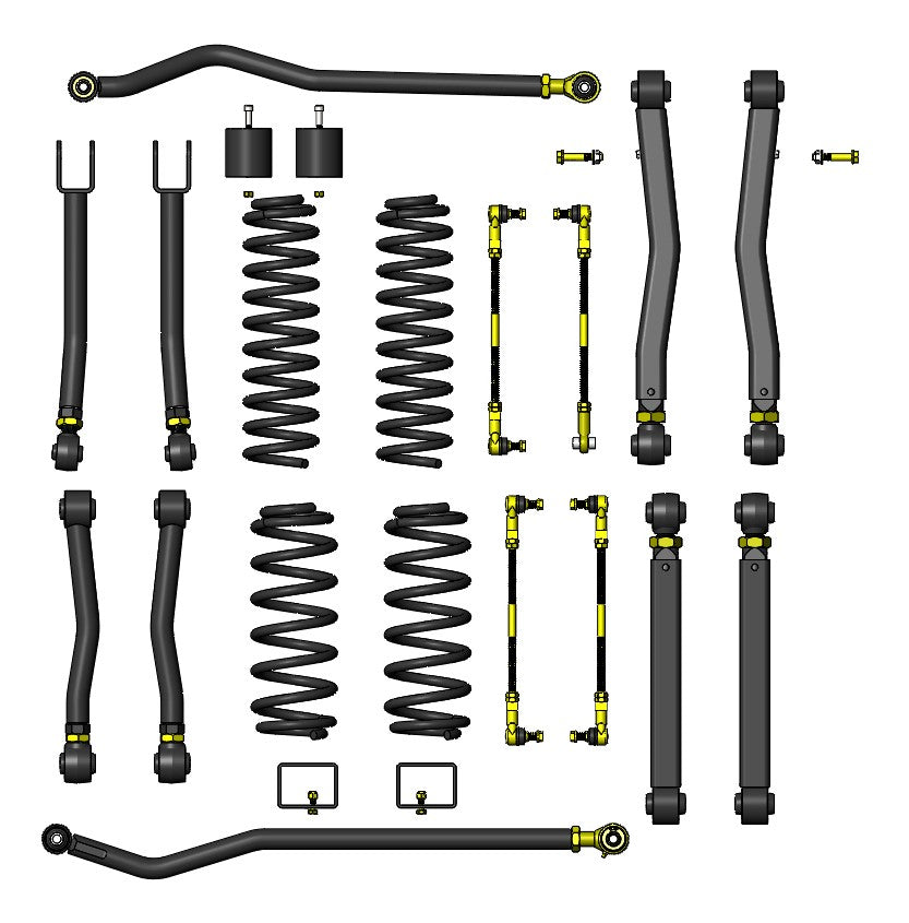 Clayton Off Road Lift Kits Jeep Wrangler Diesel 2.5 Inch Overland Plus Lift Kit For 18+ Wrangler Clayton Offroad - COR-3009125