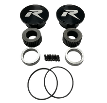 Load image into Gallery viewer, Revolution Gear &amp; Axle Front Axle Kits Drive Flange Kit Dana 60 Super Duty 2005+ 35 Spline w/Hardware and Black Caps Revolution Gear - D60S-Flange-Kit