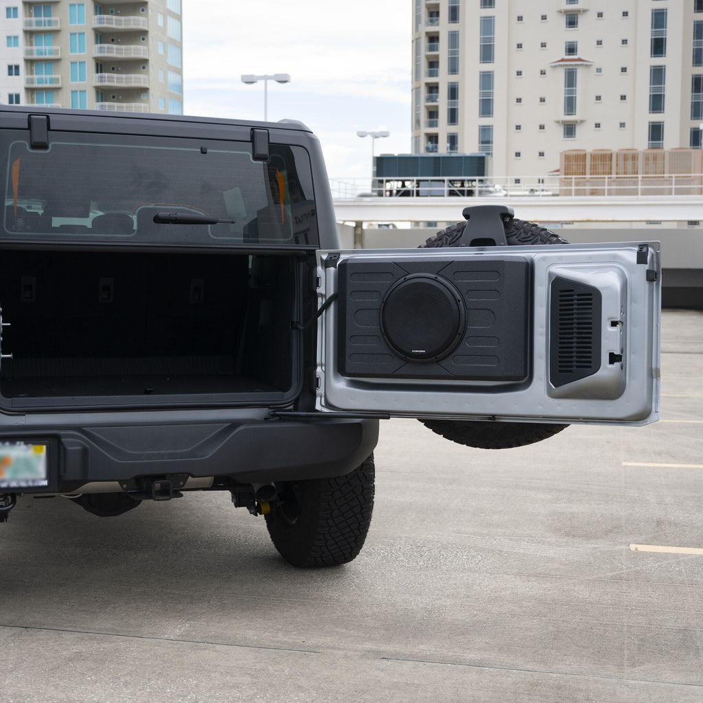 Stinger Off-Road Audio 12" Swing Gate-Mounted 800 Watt Loaded Subwoofer Enclosure for 2021+ Ford Bronco - Full Sized