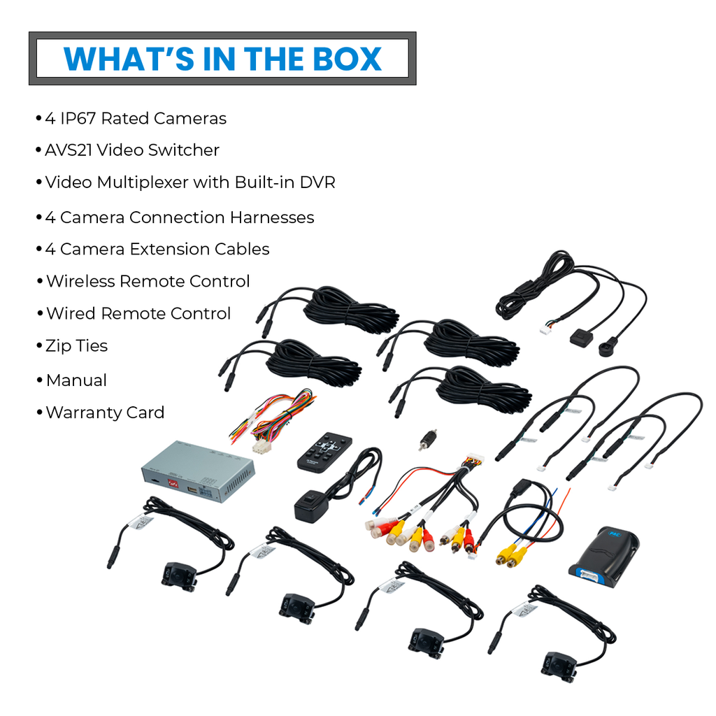 Stinger Off-Road Safety Universal Off-Road Underbody Four-Camera Kit with Built-in DVR