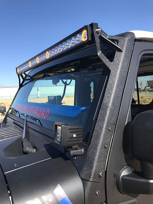 Fishbone Offroad Mounting Brackets(Lighting) Jeep JK 52 Inch Light Bar Bracket 07-18 Wrangler JK Fishbone Offroad - FB21014