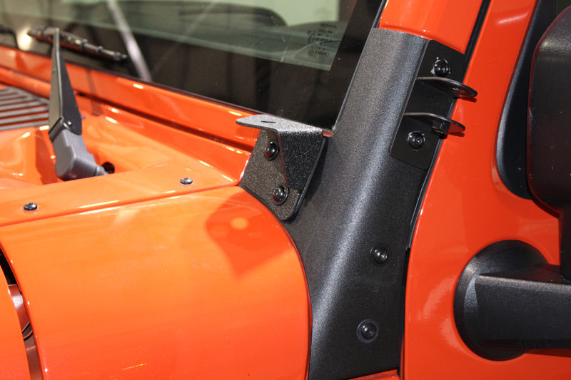 Fishbone Offroad Mounting Brackets(Lighting) Jeep JK Windshield Light Bracket 07-18 Wrangler JK Fishbone Offroad - FB21015