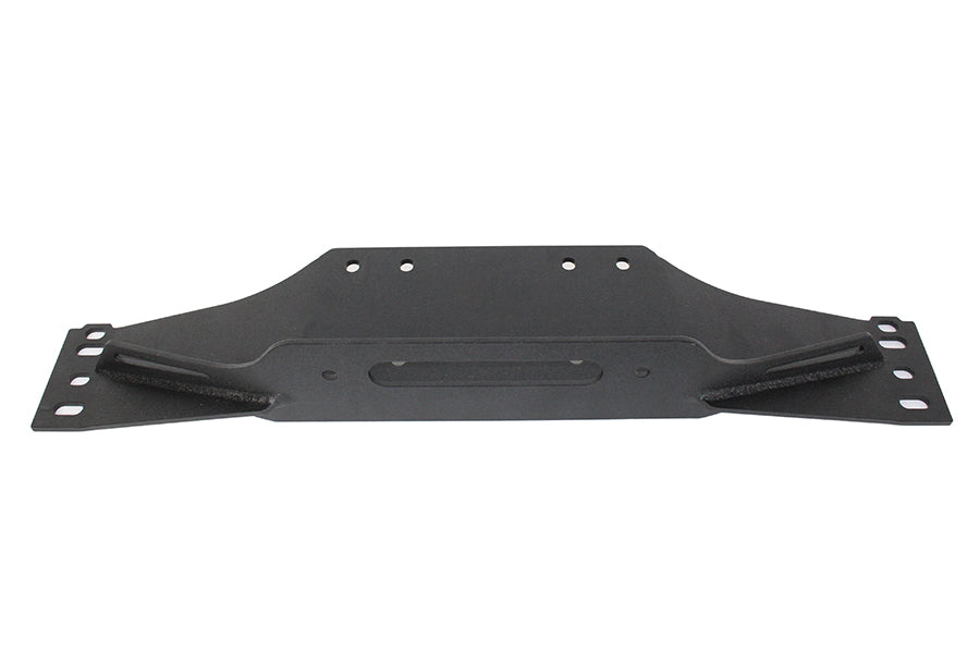 Fishbone Offroad Winch Cover Plate Jeep TJ Winch Plate Steel 97-06 Wrangler TJ Black Textured Powdercoat Piranha Series Fishbone Offroad - FB21052