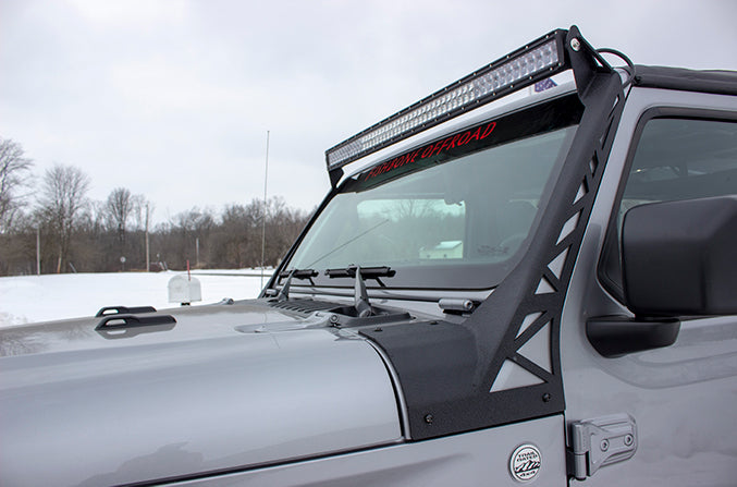 Fishbone Offroad Mounting Brackets(Lighting) Jeep JL Windshield Light Bracket 2018-Present Wrangler JL Fishbone Offroad - FB21058