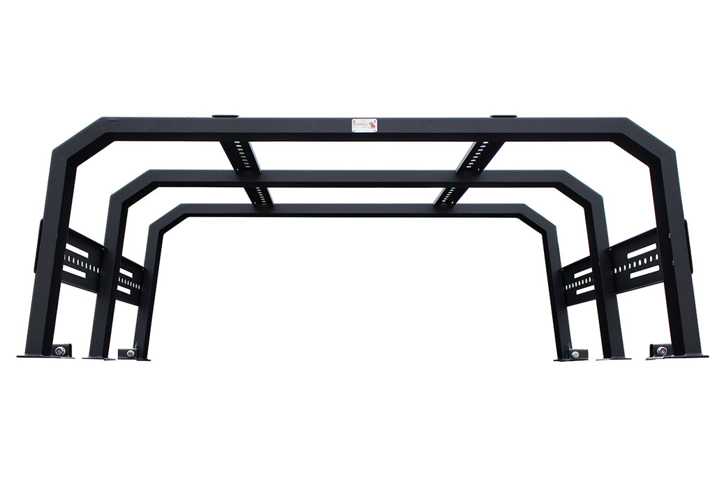 Fishbone Offroad Truck Bed Rack Gladiator Bed Rack Full Tackle Rack For 20+ Jeep Gladiator Full Rack Black Powdercoat Fishbone Offroad - FB21219