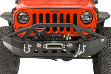 Load image into Gallery viewer, Fishbone Offroad Front Winch Bumpers Jeep JK Front Winch Bumper W/LEDs Full Width 07-18 Wranger JK Black Texured Powercoated Fishbone Offroad - FB22003