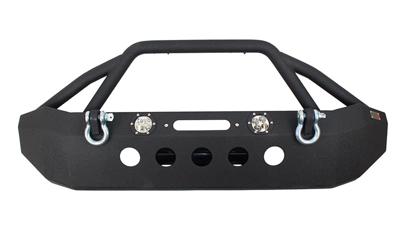 Fishbone Offroad Front Winch Bumpers Jeep JK Front Winch Bumper W/LEDs Full Width 07-18 Wranger JK Black Texured Powercoated Fishbone Offroad - FB22003