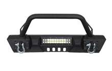 Load image into Gallery viewer, Fishbone Offroad Front Winch Bumpers Jeep JK Front Stubby Winch Bumper W/Tube Guard 07-18 Wranger JK Black Texured Powercoated Fishbone Offroad - FB22004