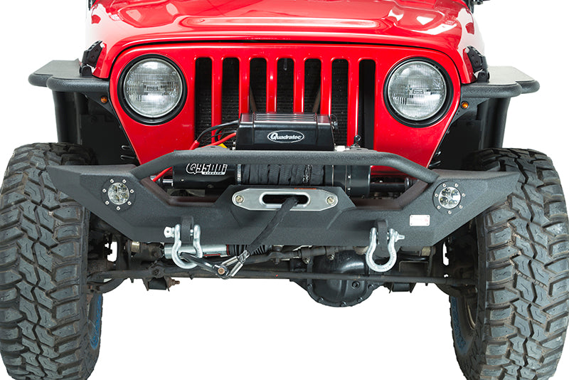 Fishbone Offroad Front Bumpers Jeep TJ/YJ Front Bumper W/LED's 87-06 Wrangler TJ/YJ Steel Black Textured Powercoat Fishbone Offroad - FB22016
