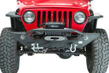 Load image into Gallery viewer, Fishbone Offroad Front Bumpers Jeep TJ/YJ Front Bumper W/LED's 87-06 Wrangler TJ/YJ Steel Black Textured Powercoat Fishbone Offroad - FB22016