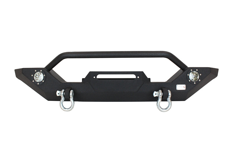 Fishbone Offroad Front Bumpers Jeep TJ/YJ Front Bumper W/LED's 87-06 Wrangler TJ/YJ Steel Black Textured Powercoat Fishbone Offroad - FB22016