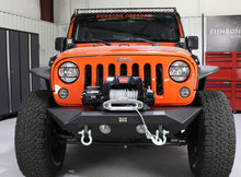 Load image into Gallery viewer, Fishbone Offroad Front Winch Bumpers Jeep JK Front Bumper 07-18 Wrangler JK Rubicon and Unlimited Steel Black Textured Powdercoat Manowar Series Fishbone Offroad - FB22045