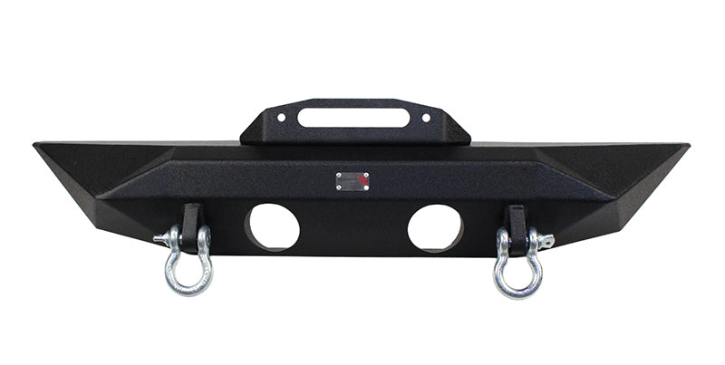 Fishbone Offroad Front Winch Bumpers Jeep JK Front Bumper 07-18 Wrangler JK Rubicon and Unlimited Steel Black Textured Powdercoat Manowar Series Fishbone Offroad - FB22045