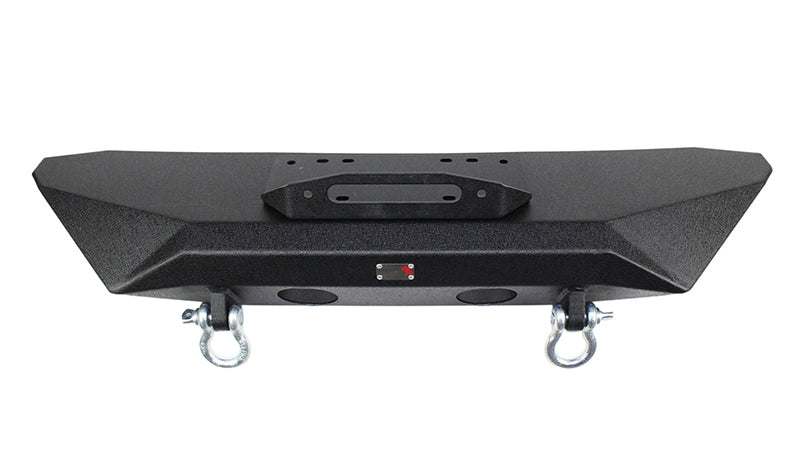 Fishbone Offroad Front Winch Bumpers Jeep JK Front Bumper 07-18 Wrangler JK Rubicon and Unlimited Steel Black Textured Powdercoat Manowar Series Fishbone Offroad - FB22045