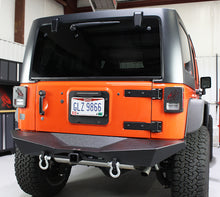 Load image into Gallery viewer, Fishbone Offroad Rear Bumpers Jeep JK Rear Bumper 07-18 Wrangler JK Rubicon and Unlimited Steel Black Textured Powdercoat Manowar Series Fishbone Offroad - FB22046