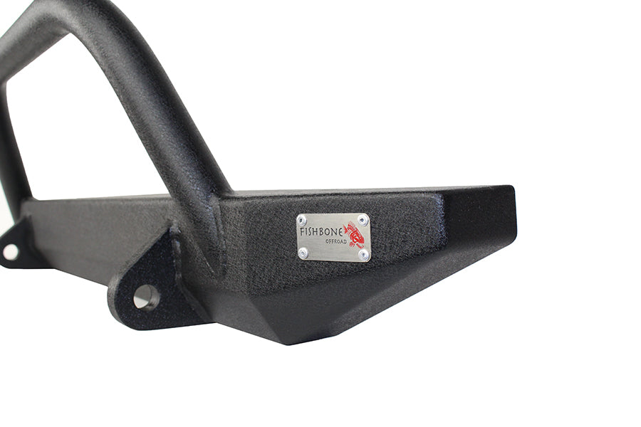 Fishbone Offroad Front Bumpers Jeep TJ Front Bumper W/Winch Guard 97-06 Wrangler TJ Rubicon and Unlimited Steel Black Textured Powdercoat Piranha Series Fishbone Offroad - FB22048