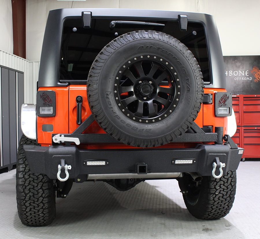 Fishbone Offroad Rear Bumpers Jeep JK Rear Bumper With Tire Carrier 07-18 Wrangler JK Fishbone Offroad - FB22050