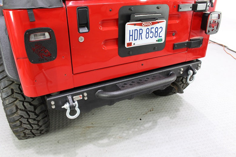 Fishbone Offroad Rear Bumpers Jeep TJ Rear Bumper W/Step 97-06 Wrangler TJ Piranha Series Fishbone Offroad - FB22072