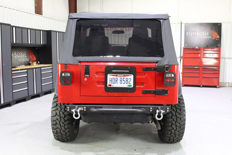 Fishbone Offroad Rear Bumpers Jeep TJ Rear Bumper W/Step 97-06 Wrangler TJ Piranha Series Fishbone Offroad - FB22072