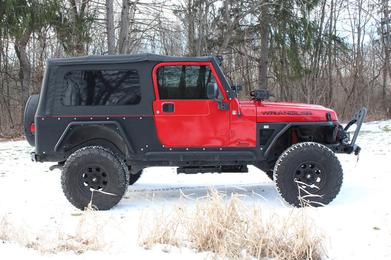 Fishbone Offroad Fenders Jeep TJ Tube Fender Set Of 4 Front and Rear 97-06 Wrangler TJ Steel Black Textured Powdercoat Fishbone Offroad - FB23029
