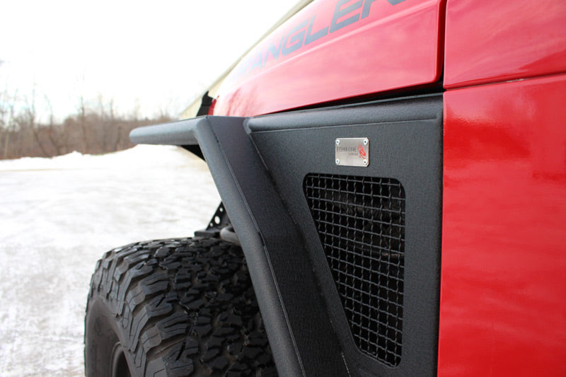 Fishbone Offroad Fenders Jeep TJ Tube Fenders Front 3 Inch Flare 97-06 Wrangler TJ Steel Black Textured Powdercoat Fishbone Offroad - FB23029F