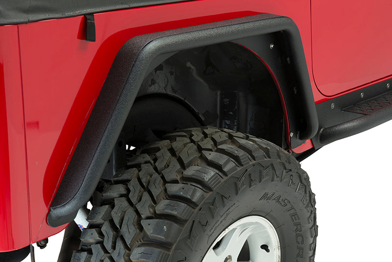 Fishbone Offroad Fender Flares Jeep TJ Tube Fenders Rear 3 Inch Flare 97-06 Wrangler TJ Steel Black Textured Powdercoat Fishbone Offroad - FB23029R