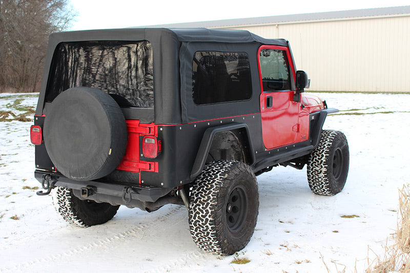 Fishbone Offroad Fenders Jeep TJ Tube Fender Set Of 4 Front and Rear 97-06 Wrangler TJ Steel Black Textured Powdercoat Fishbone Offroad - FB23029