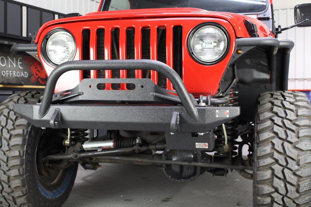 Fishbone Offroad Steering Box Skid Plate Jeep TJ Steering Box Skid Plate 97-06 Wrangler TJ Black Textured Powdercoat Fishbone Offroad - FB23065