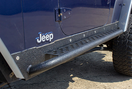 Fishbone Offroad Rock Sliders Jeep LJ Rock Slider W/Tube Step Black Powdercoat Fishbone Offroad - FB23085