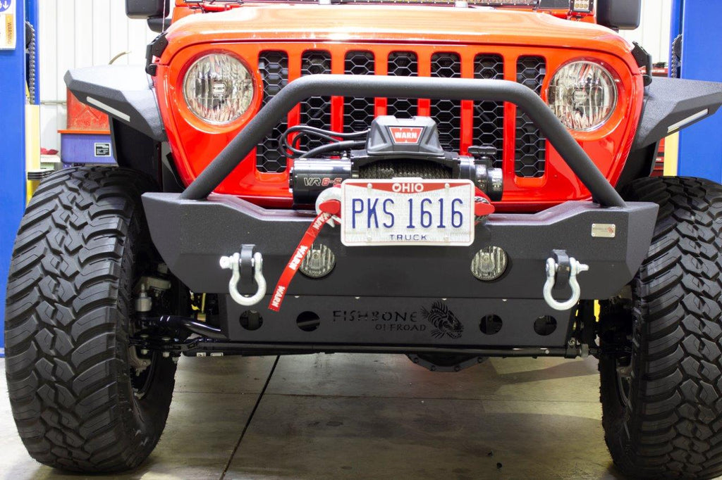Fishbone Offroad Bumper Skid Plate Wrangler/Gladiator Mako Front Bumper Skid Plate For 18-Pres Wrangler 20-Pres Gladiator Fishbone Offroad - FB23176