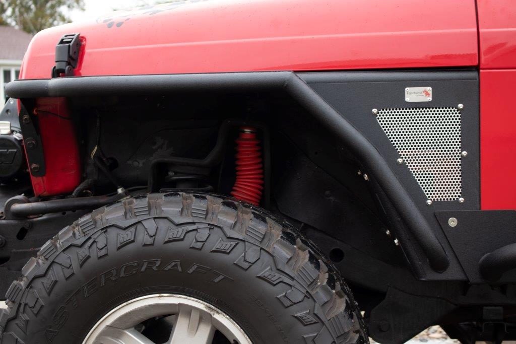 Fishbone Offroad Tube Fenders Wrangler Front Fenders Paintable Mesh Upgrade for 97-06 Wrangler Fishbone - FB23239