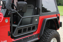 Load image into Gallery viewer, Fishbone Offroad Tube Doors Jeep TJ Front Tube Doors 97-06 Wrangler TJ Black Textured Powdercoat Steel Fishbone Offroad - FB24077