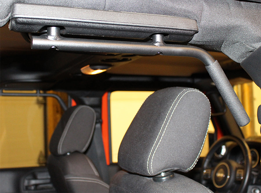 Fishbone Offroad Grab Handles Jeep JK Grab Handles Front and Rear 07-18 Wrangler JK 4 Door Steel Black Textured Powdercoat Fishbone Offroad - FB25034