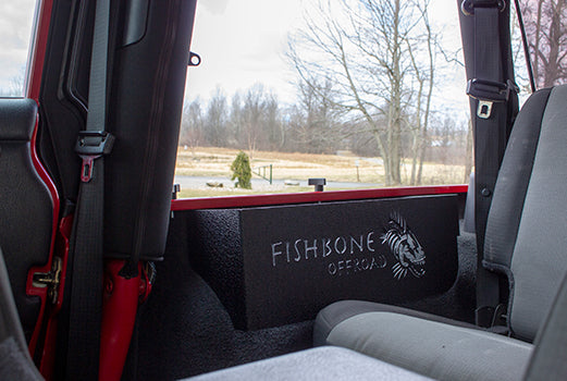 Fishbone Offroad Wheel Well Storage Jeep TJ Wheel Well Storage Bins 97-06 Wrangler TJ Fishbone - FB25103