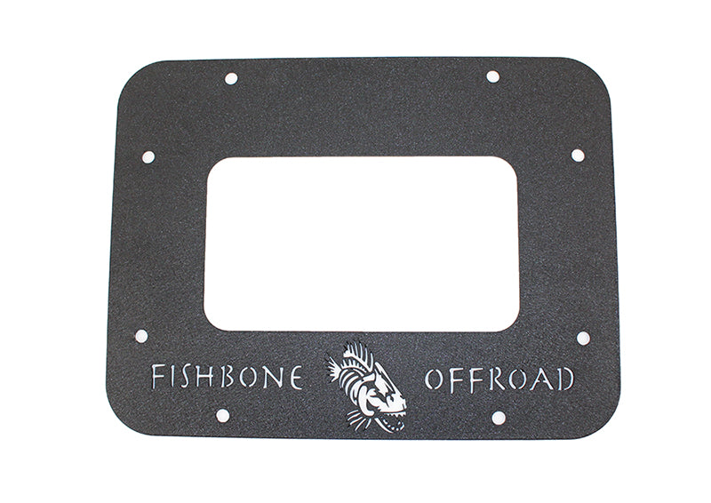 Fishbone Offroad Tail Gate Plate Jeep JK Tailgate Plate 07-18 Wrangler JK Aluminum Black Textured Powercoat Fishbone Offroad - FB31042