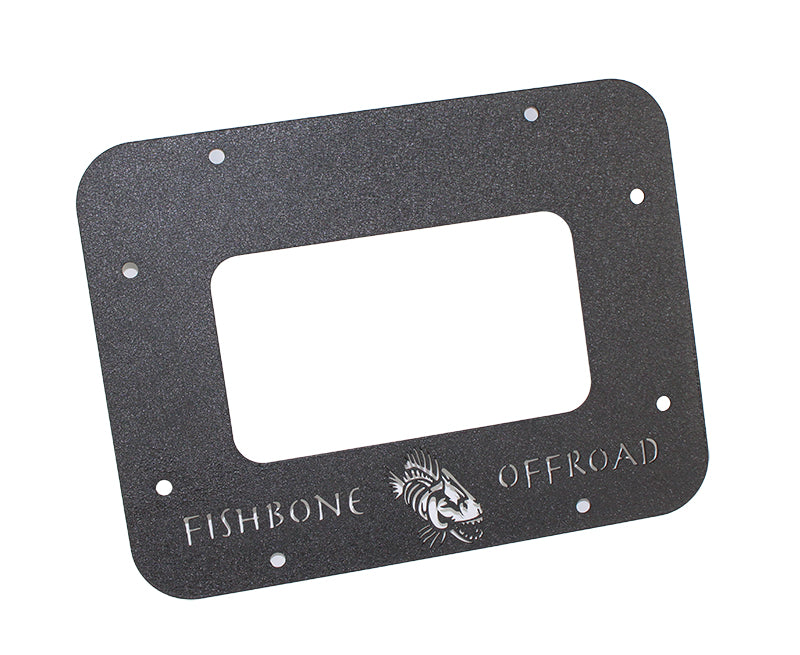 Fishbone Offroad Tail Gate Plate Jeep JK Tailgate Plate 07-18 Wrangler JK Aluminum Black Textured Powercoat Fishbone Offroad - FB31042