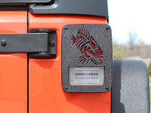 Load image into Gallery viewer, Fishbone Offroad Tail Light Cover Jeep JK Tail Light Covers 07-18 Wrangler JK Black Textured Powdercoat Fishbone Offroad - FB31043
