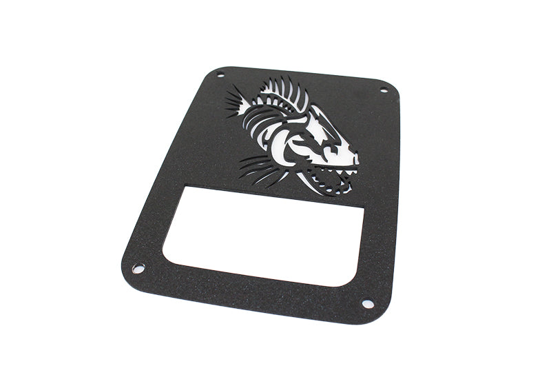 Fishbone Offroad Tail Light Cover Jeep JK Tail Light Covers 07-18 Wrangler JK Black Textured Powdercoat Fishbone Offroad - FB31043