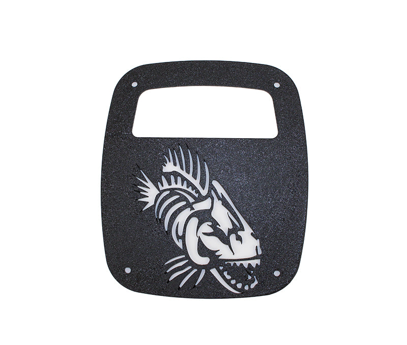 Fishbone Offroad Tail Light Cover Jeep Wrangler CJ YJ TJ Tail Light Covers Black Textured Powdercoat Fishbone Offroad - FB31044