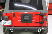 Load image into Gallery viewer, Fishbone Offroad Tail Gate Plate Jeep TJ Tailgate Plate 97-06 Wrangler TJ Black Textured Powercoat Aluminum BackSide Series Fishbone Offroad - FB31058