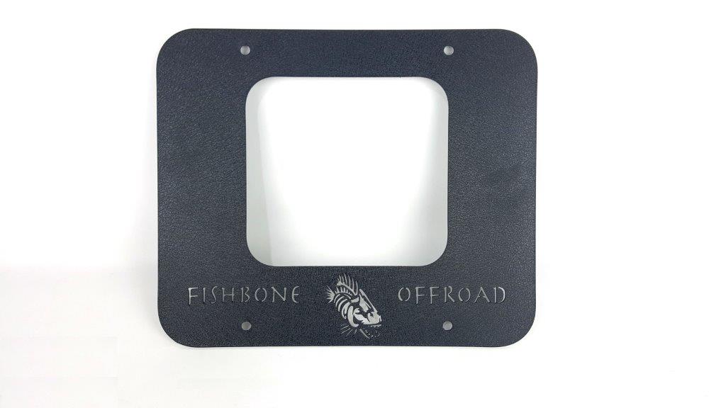 Fishbone Offroad Tail Gate Plate Jeep TJ Tailgate Plate 97-06 Wrangler TJ Black Textured Powercoat Aluminum BackSide Series Fishbone Offroad - FB31058