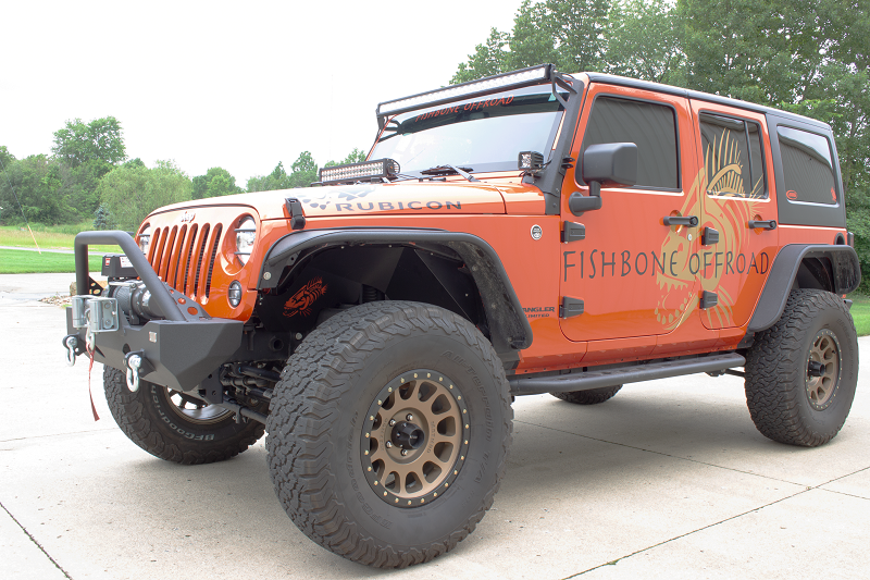 Fishbone Offroad Inner Fender Kit Jeep JK Inner Fender Accent Plate 07-18 Wrangler JK Fishbone Offroad - FB31117