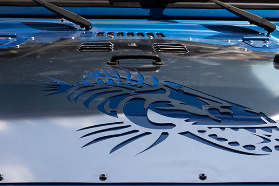 Fishbone Offroad Hood Louver Jeep TJ Hood Louver Raw Unpainted 03-06 Wrangler TJ Fishbone Offroad - FB31125