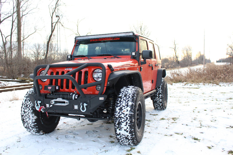 Fishbone Offroad Tube Fenders Jeep JK Tube Fenders 07-18 Wrangler JK Front/Rear Set Of 4 Aluminum Black Textured Powdercoat Fishbone Offroad - FB33006