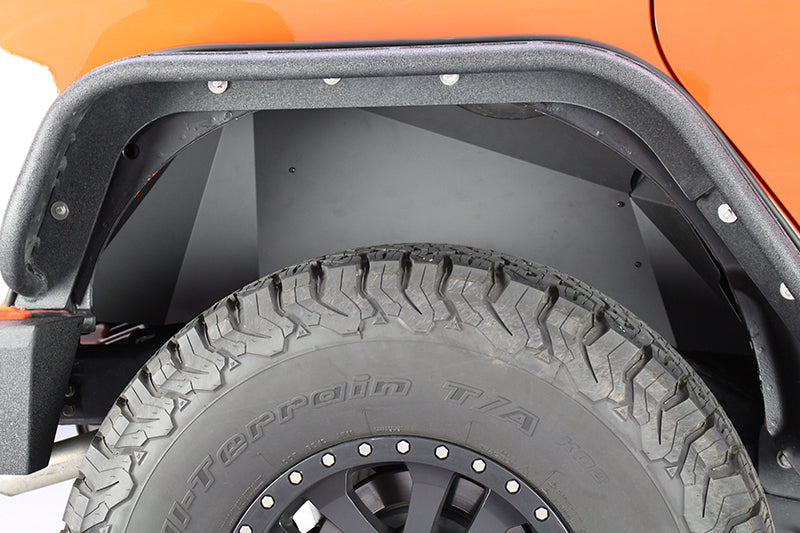 Fishbone Offroad Inner Fender Kit Jeep JK Rear Inner Fenders 07-18 Wrangler JK Aluminum Black Powercoat Fishbone Offroad - FB33007R