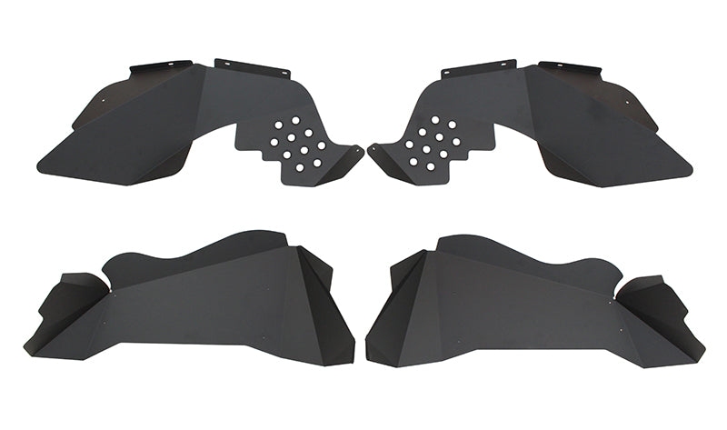 Fishbone Offroad Inner Fender Kit Jeep JK Inner Fenders 07-18 Wrangler JK Front/Rear Set Of 4 Aluminum Black Powdercoat Fishbone Offroad - FB33007